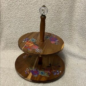 The Pioneer Woman Celia Floral 2-Tier Lazy Susan, LIKE NEW